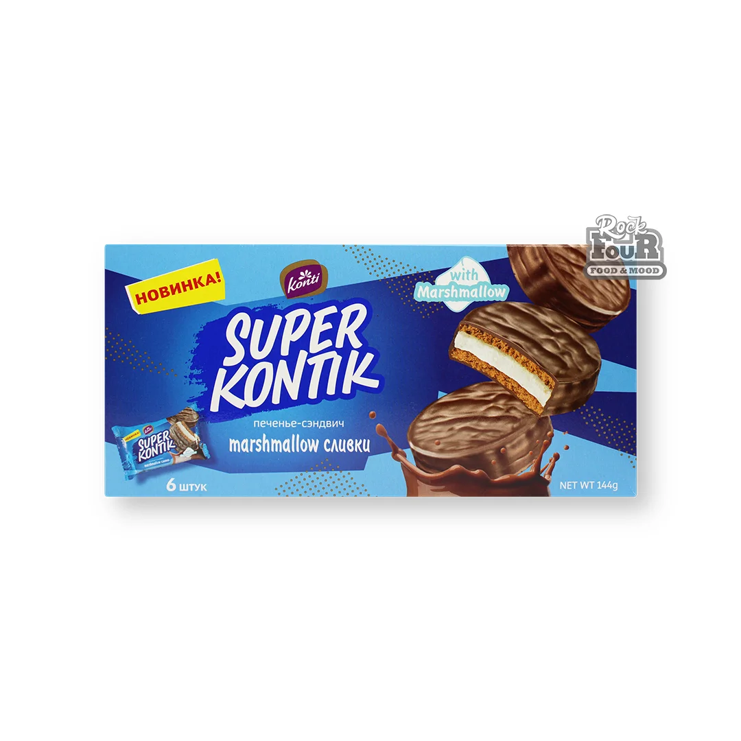 Sandwich cookies "Konti Super Kontik" creamy 6pcs